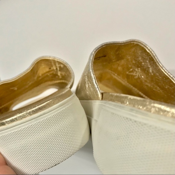 J SLIDES platform sneaker slides, size 7.5, gold - Picture 8 of 9
